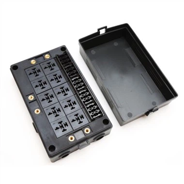 15 স্লট ফিউজ হোল্ডার এবং 10 স্লট রিলে প্যানেল সহ ফিউজ রিলে বক্স